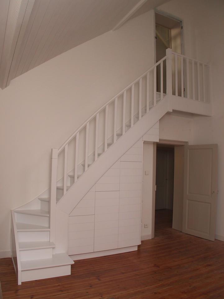 escalier avec finition peinte brabant wallon