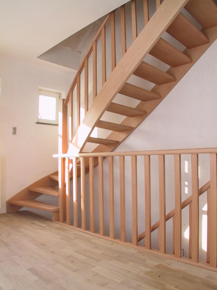 rampe escalier sur mesure avec fuseaux plats namur